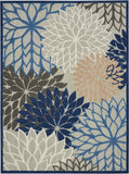 nourison aloha alh05 blue multicolor rug