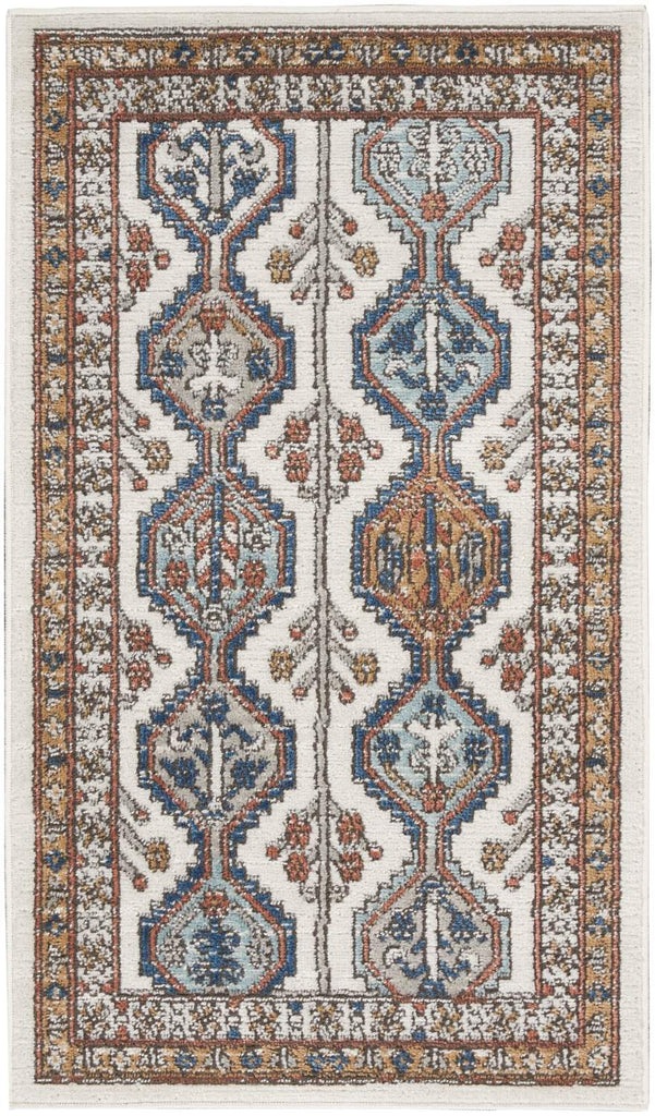 nourison quarry qua15 ivory multi rug