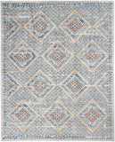 nourison quarry qua16 blue ivory rug