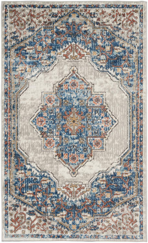nourison quarry qua12 blue grey rug