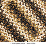 homespice decor jute braided kilimanjaro brown rug