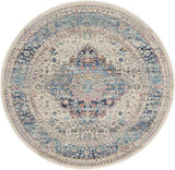 nourison vintage kashan vka07 ivory blue rug