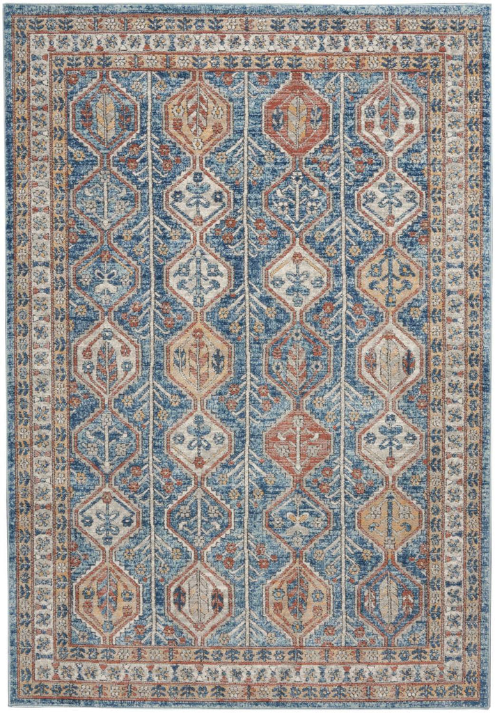 nourison quarry qua15 blue multi rug