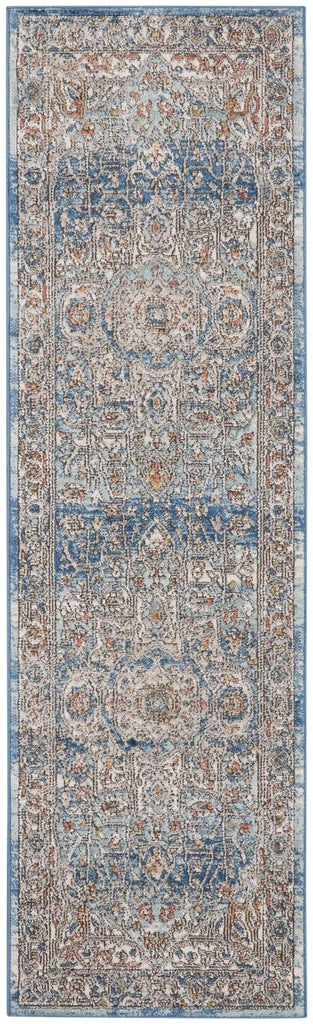 nourison quarry qua11 ivory blue rug