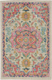 nourison passion psn25 ivory pink rug
