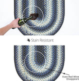 homespice decor ultra durable braided juniper blue rug