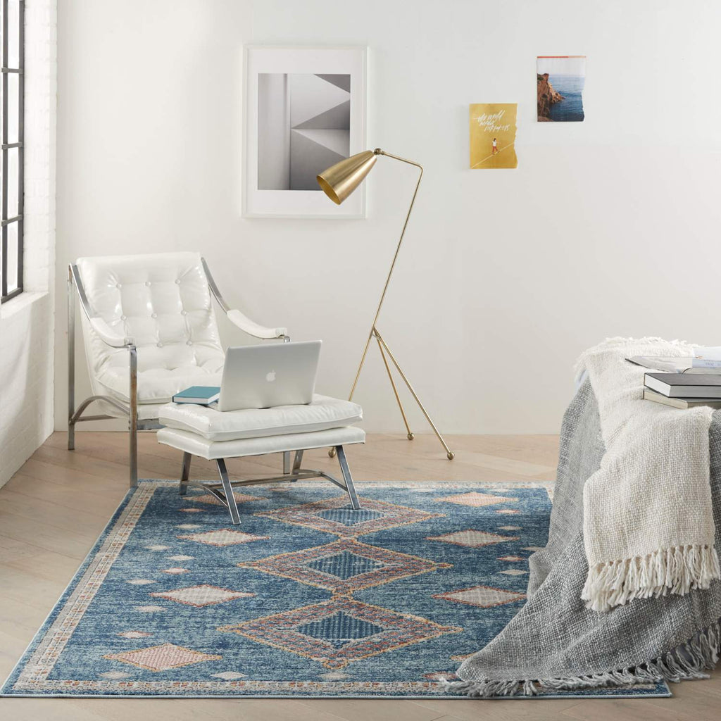 nourison quarry qua14 blue rug