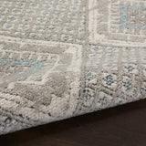 nourison quarry qua16 grey ivory blue rug