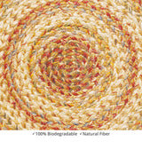 homespice decor jute braided harvest beige rug