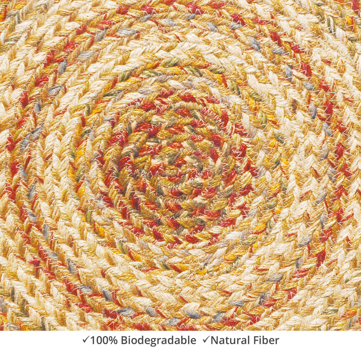 homespice decor jute braided harvest beige rug