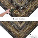 homespice decor ultra durable braided forest black rug