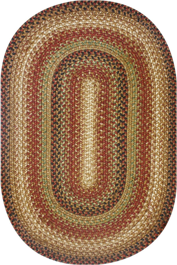 homespice decor jute braided gingerbread brown rug