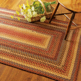 homespice decor cotton braided biscotti brown rug