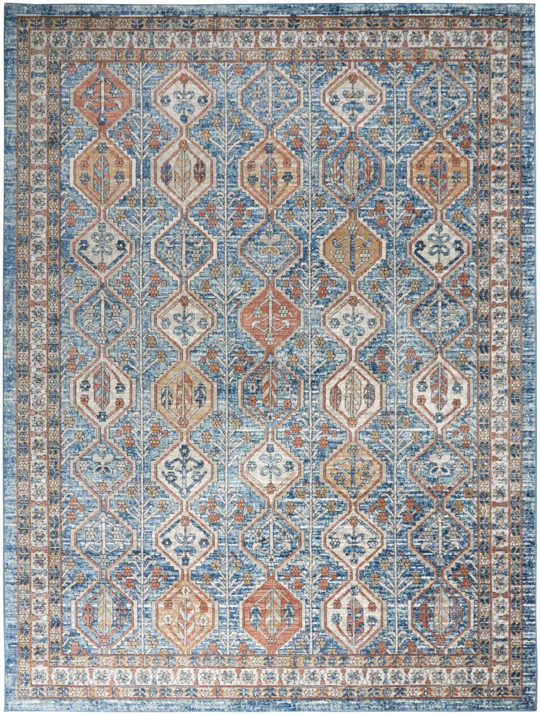 nourison quarry qua15 blue multi rug
