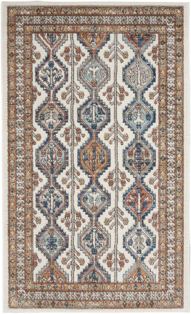nourison quarry qua15 ivory multi rug