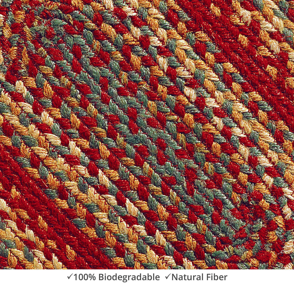 homespice decor jute braided cider barn red rug