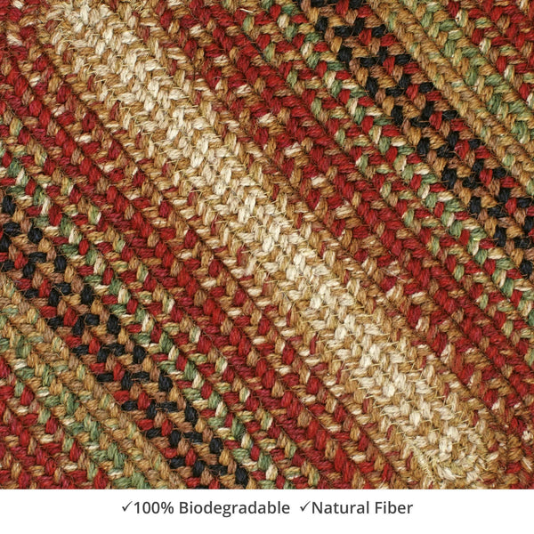 homespice decor jute braided gingerbread brown rug