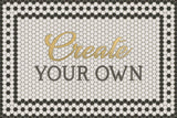 spicher and company mosaic 8th avenue customized with gold script rug