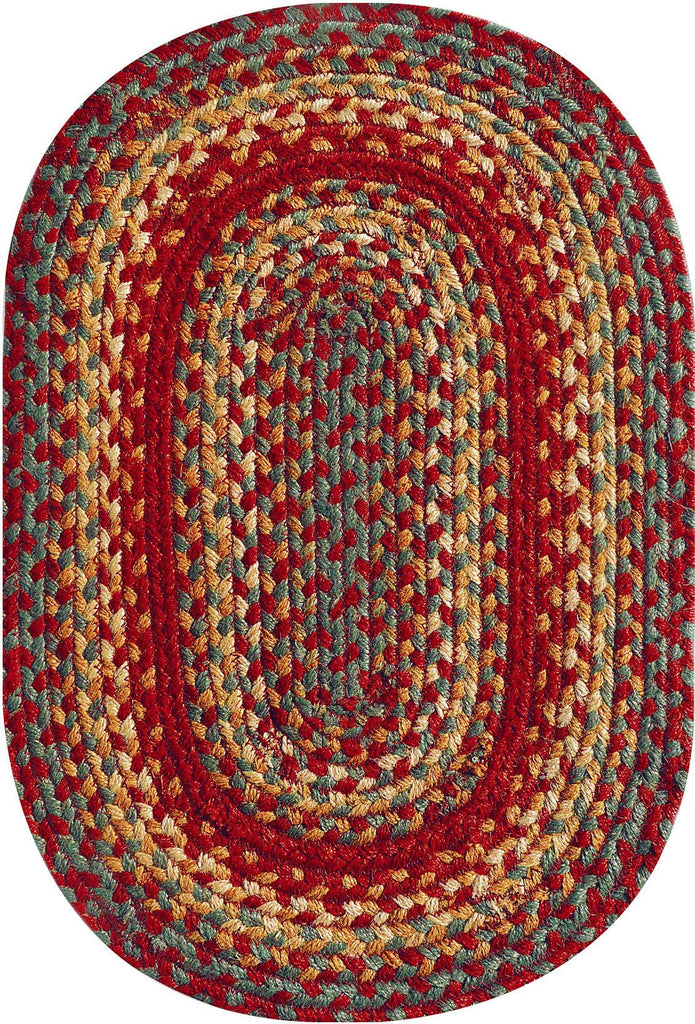 homespice decor jute braided cider barn red rug