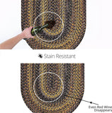 homespice decor ultra durable braided forest black rug