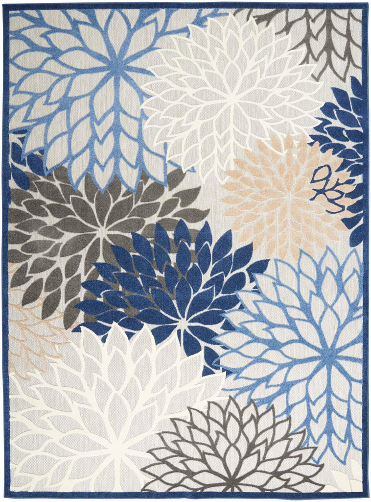 nourison aloha alh05 blue multicolor rug