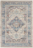 nourison vintage kashan vka07 ivory blue rug