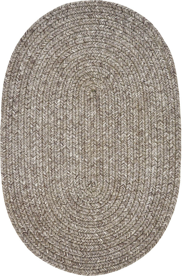 homespice decor ultra durable braided slate light grey rug