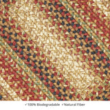 homespice decor jute braided gingerbread brown rug