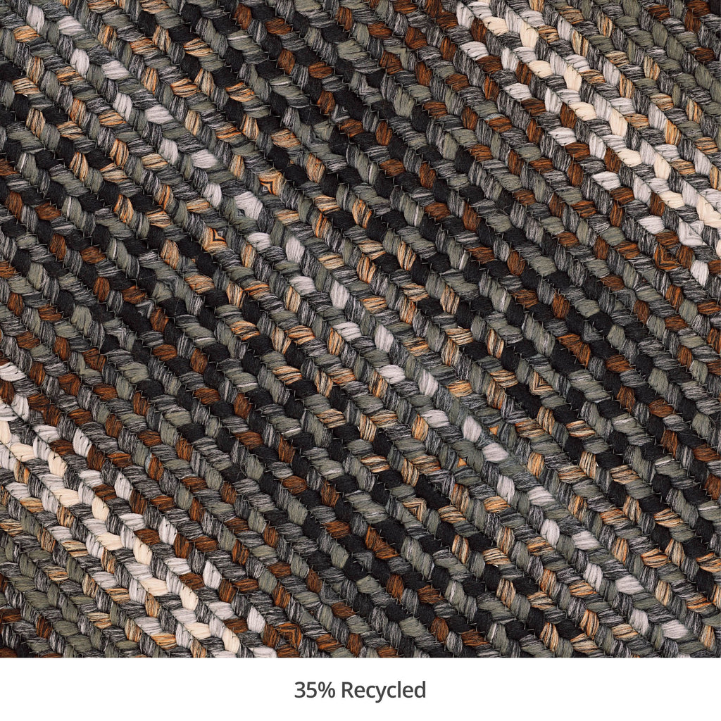 homespice decor ultra durable braided midnight moon grey rug