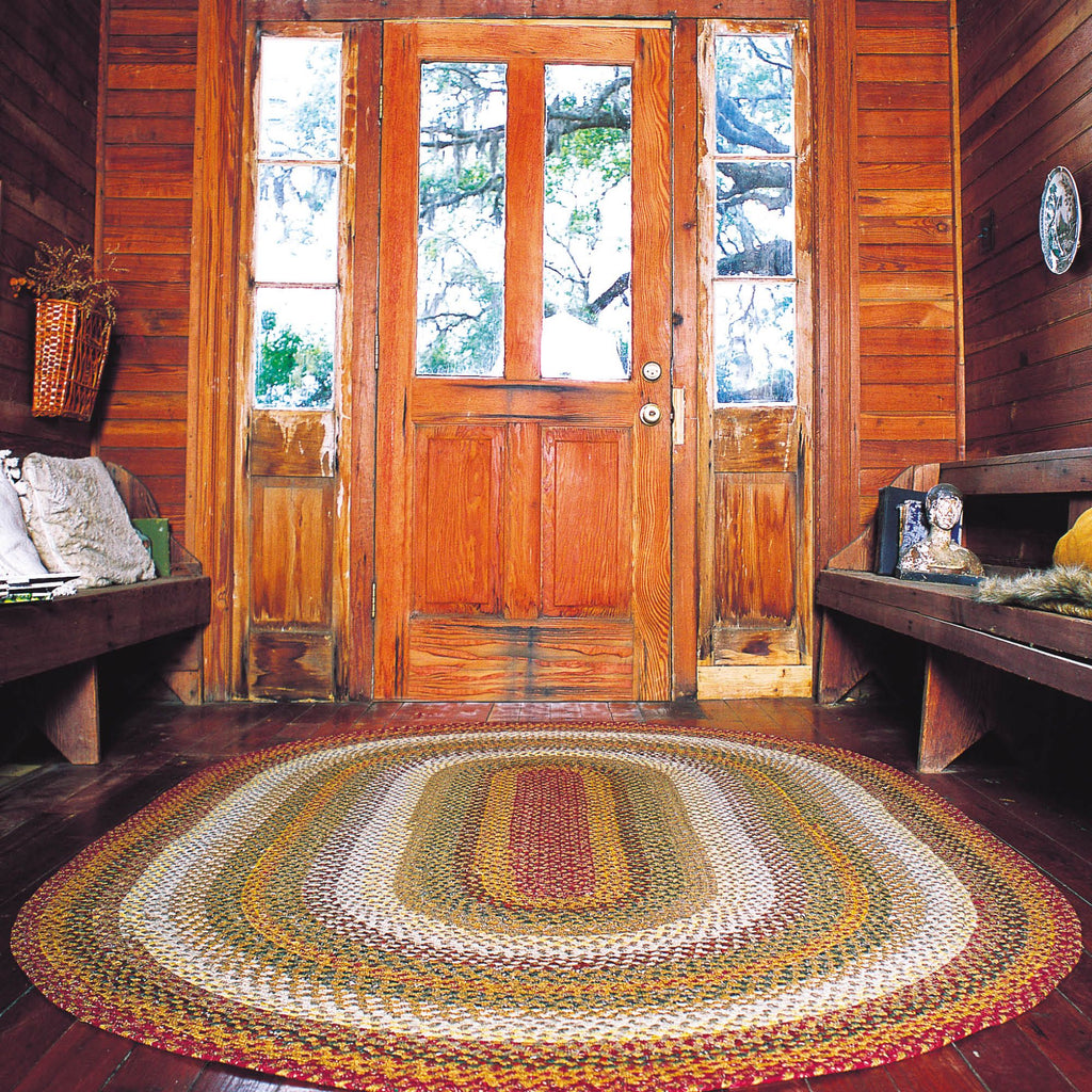 Homespice Decor Cotton Braided Pumpkin Pie Red Rug – Rugs Done Right