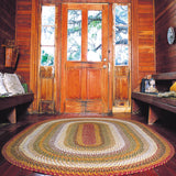 homespice decor cotton braided pumpkin pie red rug