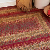 homespice decor jute braided cider barn red rug