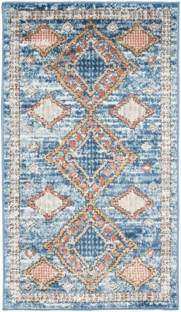 nourison quarry qua14 blue rug