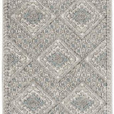 nourison quarry qua16 grey ivory blue rug