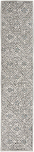 nourison quarry qua16 grey ivory blue rug