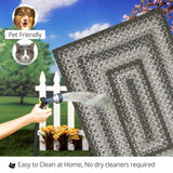 homespice decor ultra durable braided graphite grey rug