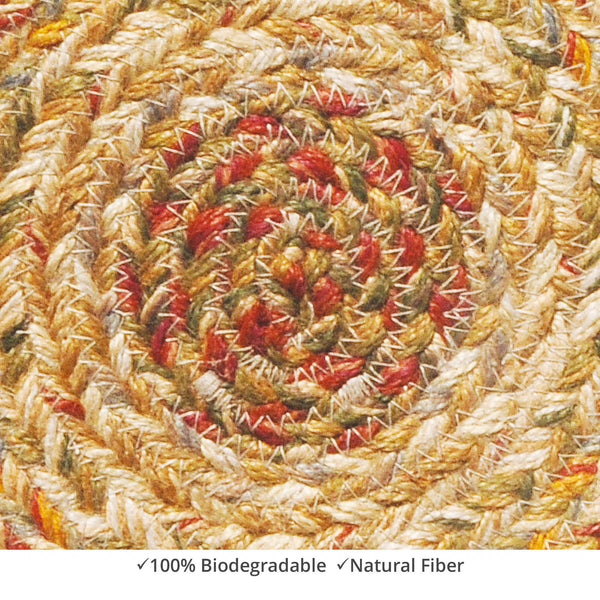 homespice decor jute braided harvest beige rug