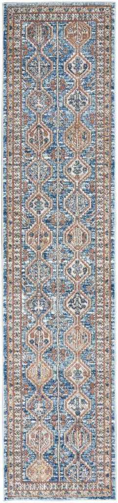 nourison quarry qua15 blue multi rug