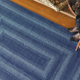homespice decor jute braided denim blue rug