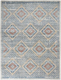 nourison quarry qua16 blue ivory rug