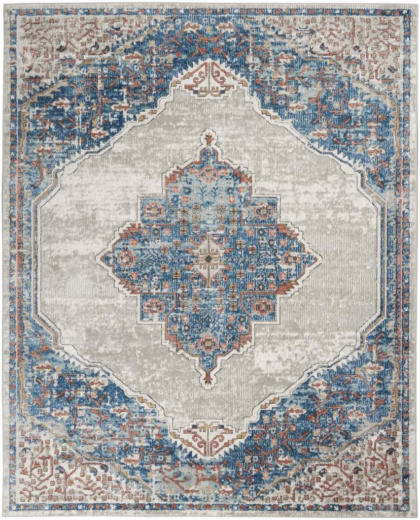 nourison quarry qua12 blue grey rug