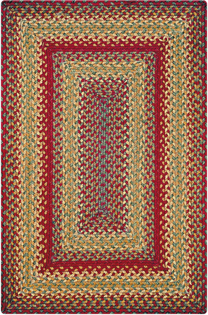 homespice decor jute braided cider barn red rug