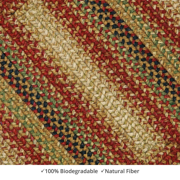 homespice decor jute braided gingerbread brown rug