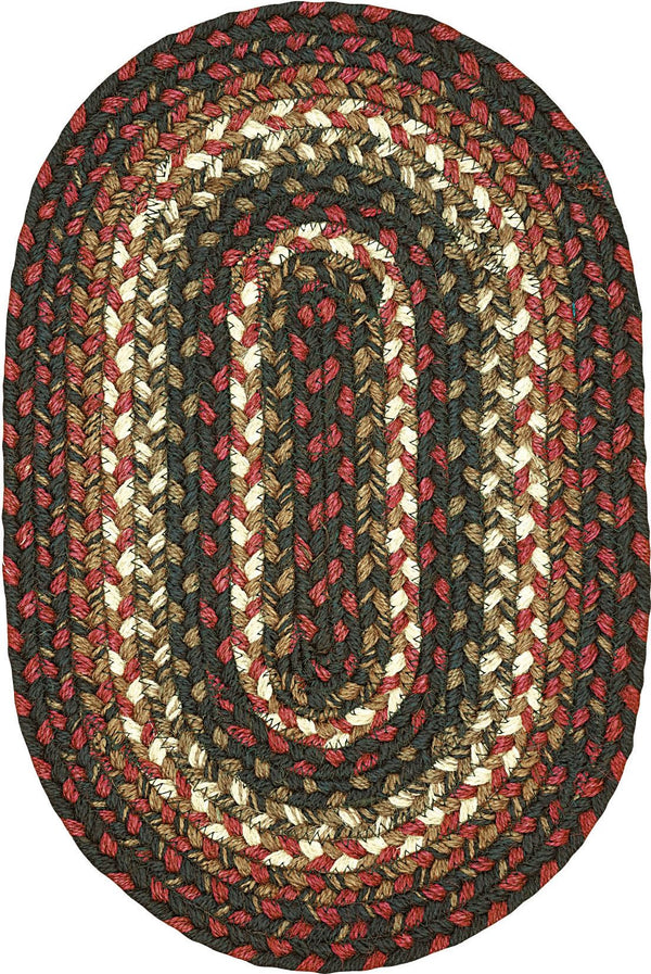 homespice decor jute braided prescott black rug