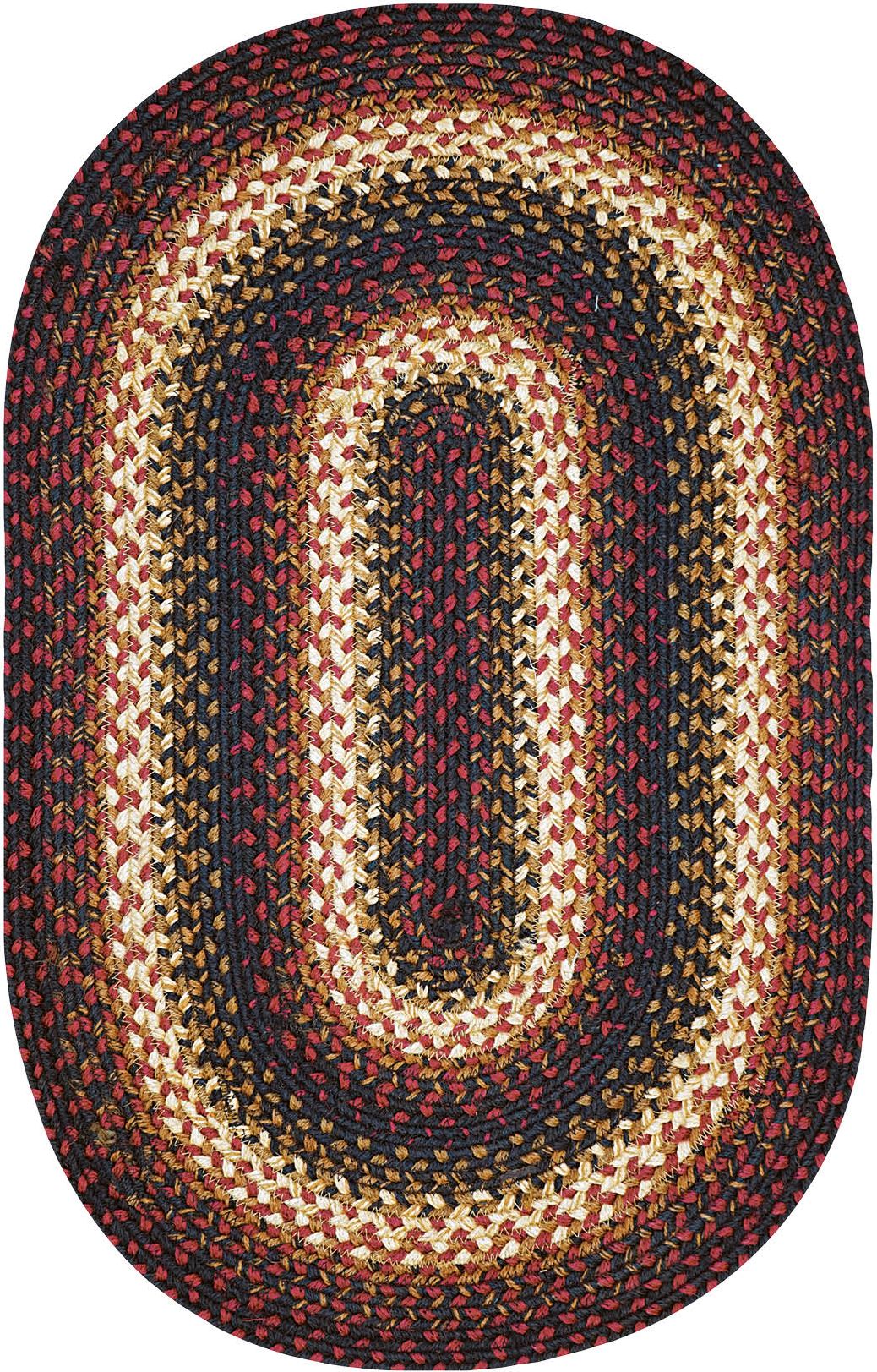 homespice decor jute braided prescott black rug