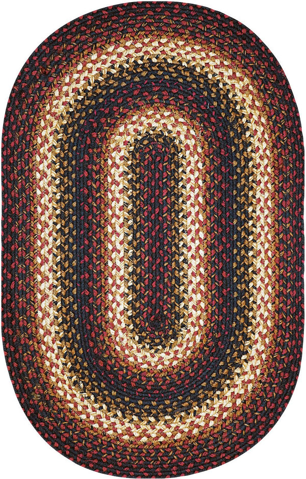 homespice decor jute braided prescott black rug