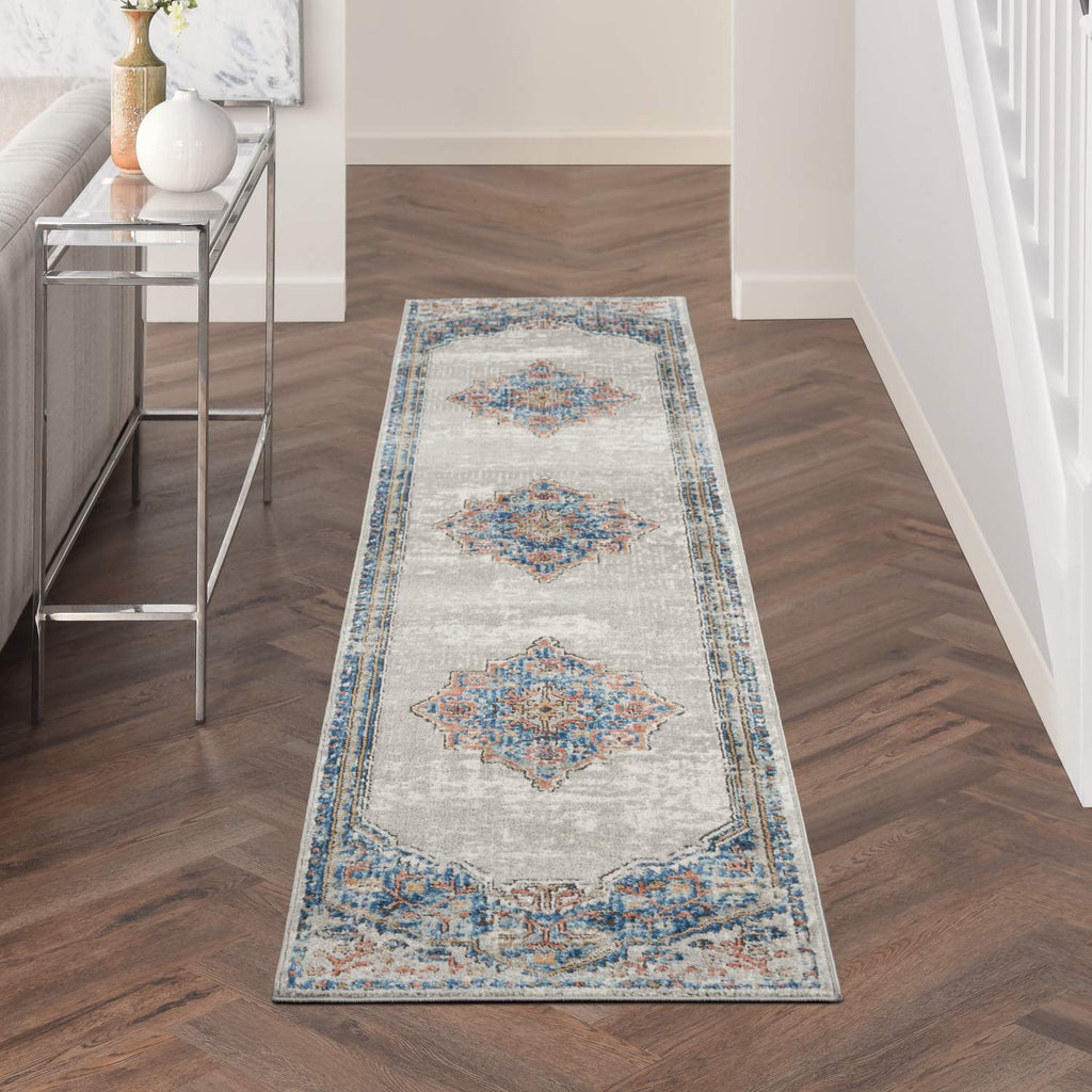 nourison quarry qua12 blue grey rug