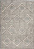 nourison quarry qua16 grey ivory blue rug