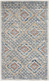 nourison quarry qua16 blue ivory rug
