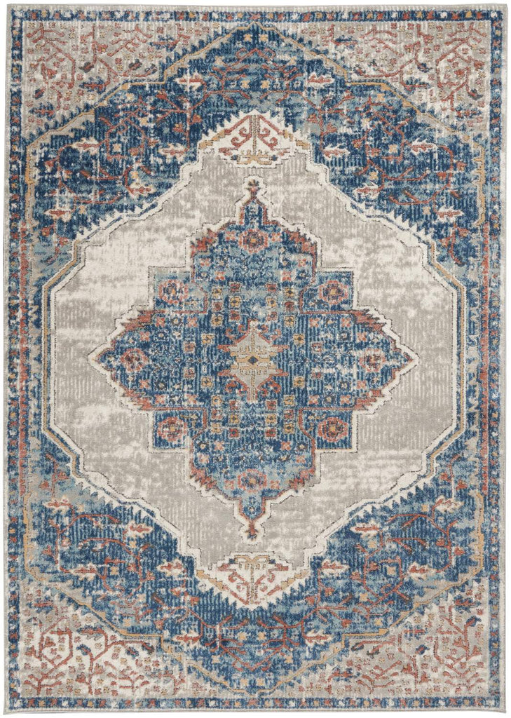 nourison quarry qua12 blue grey rug